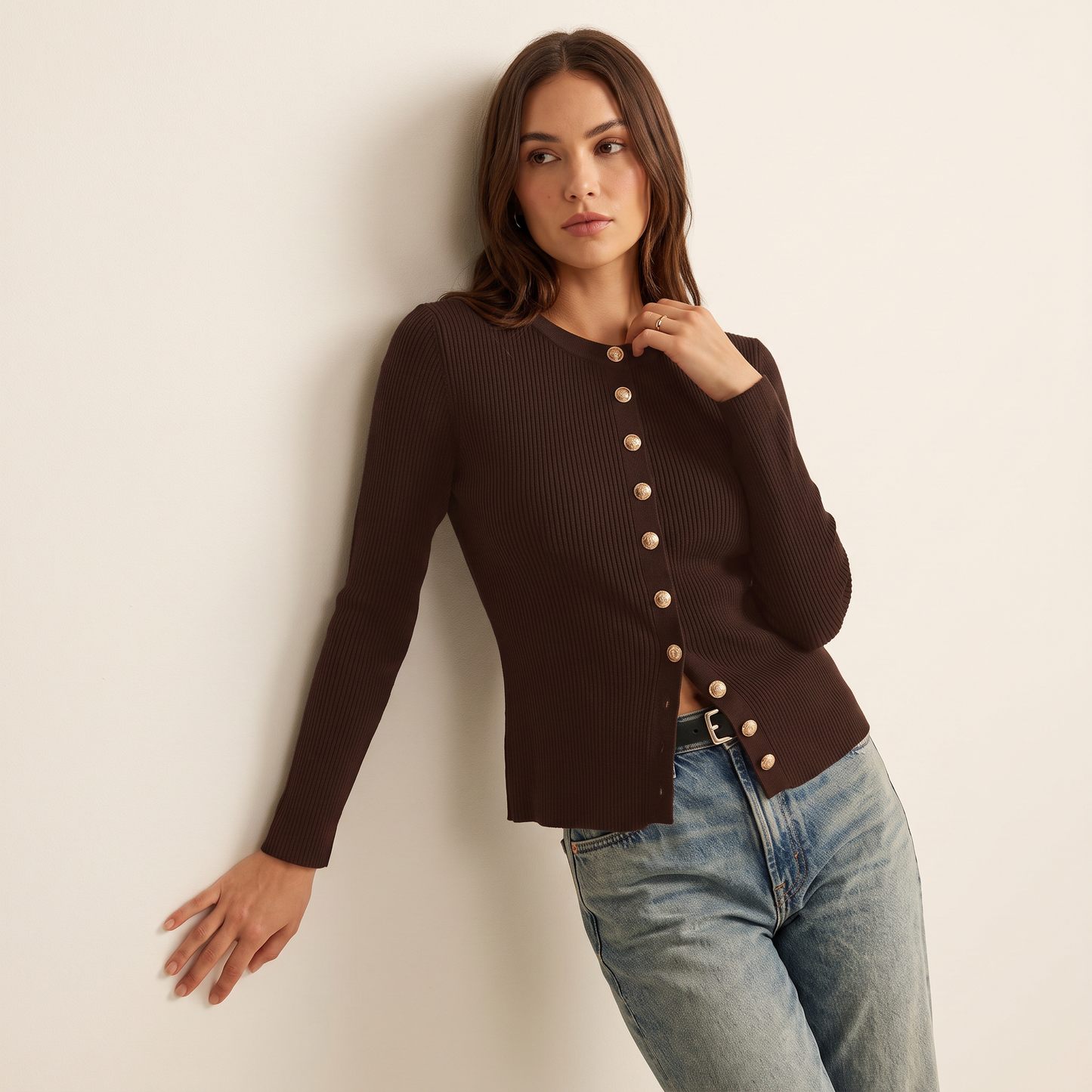 Cove donkerbruin vest
