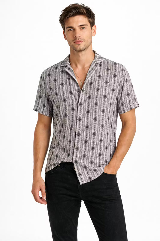 Riviera viscose overhemd met print