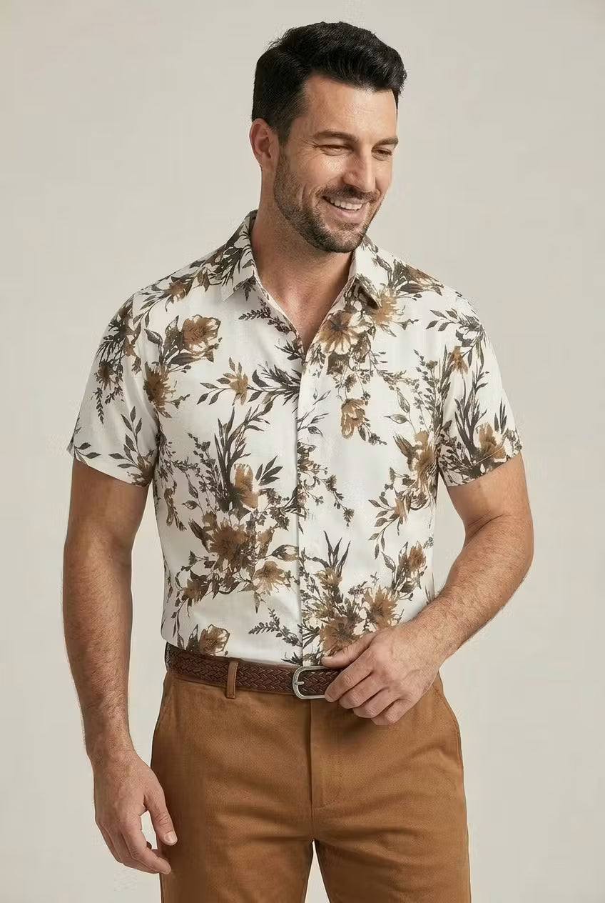 The Sandstone Floral Resort Shirt
