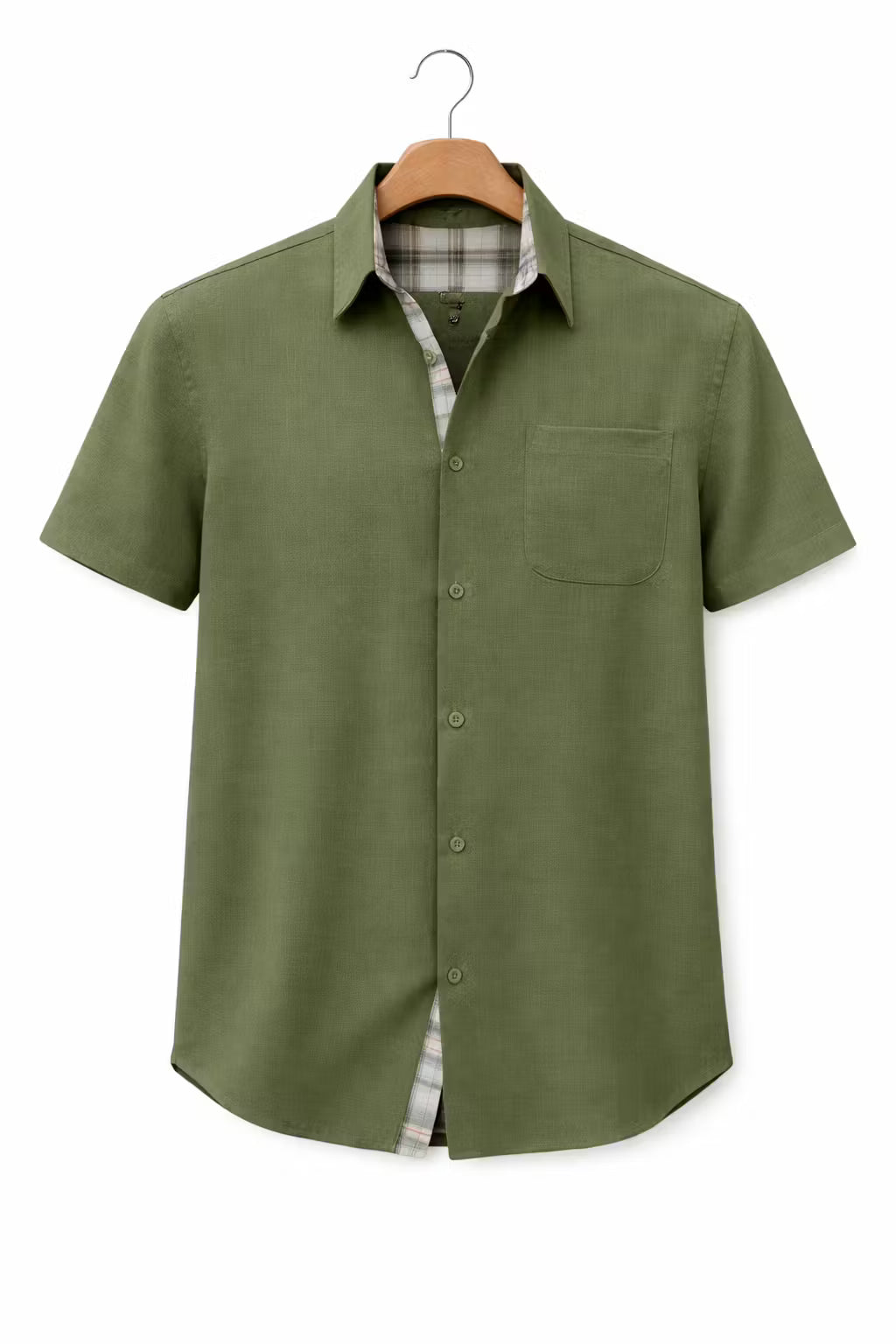 Textured Short Sleeve Button Shirt