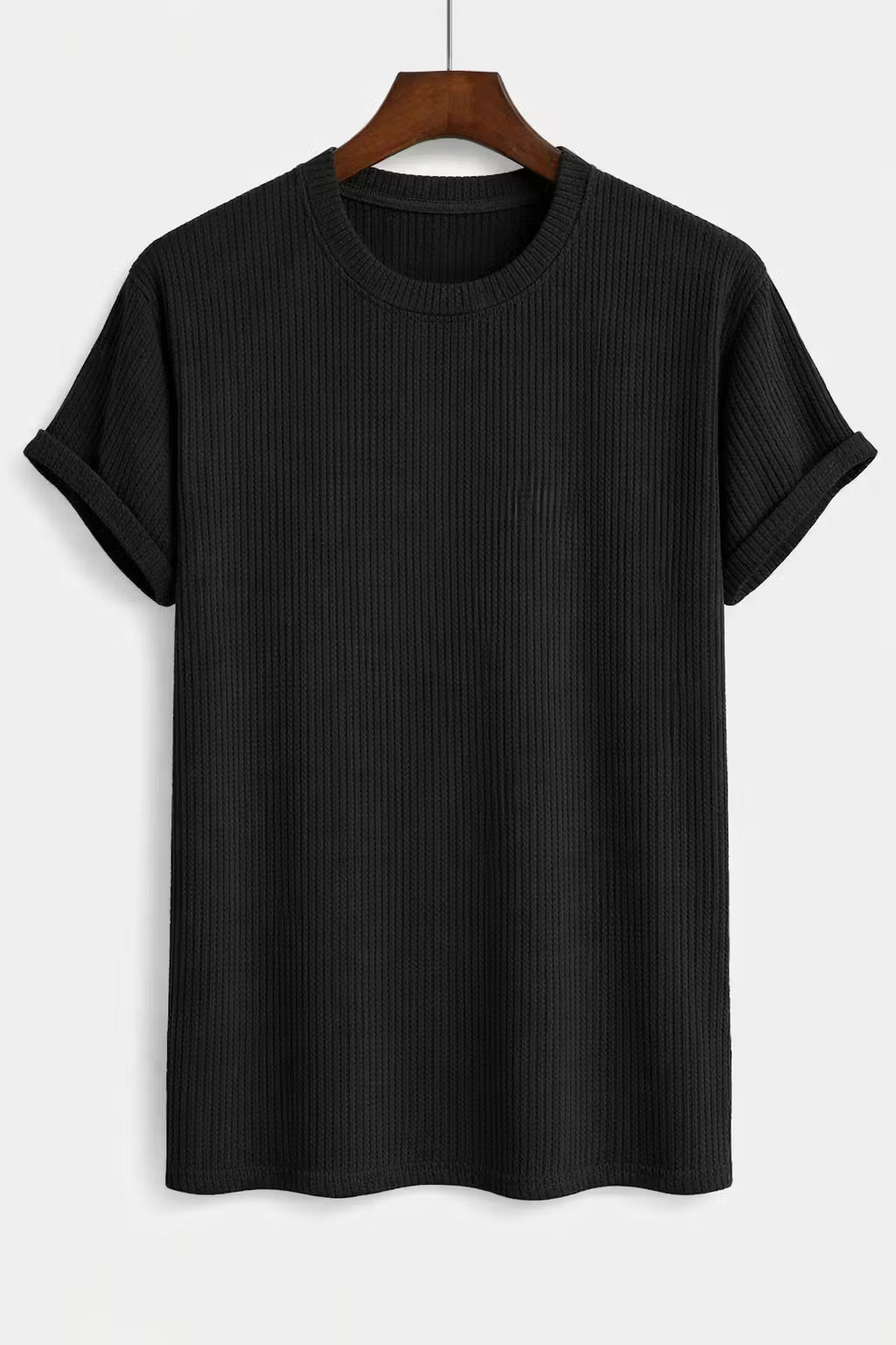 Textured Knit Crewneck Tee