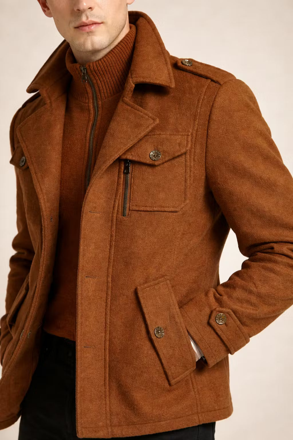 Men’s Structured Mid-Length Coat