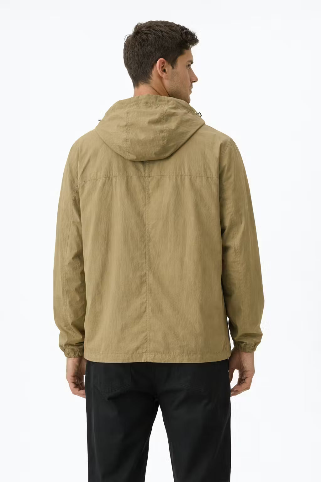 Crinkle Nylon Hooded Jacket