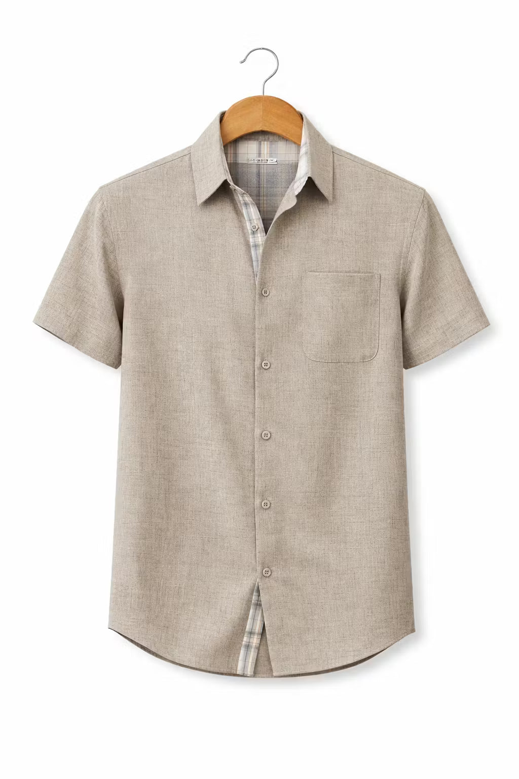 Textured Short Sleeve Button Shirt