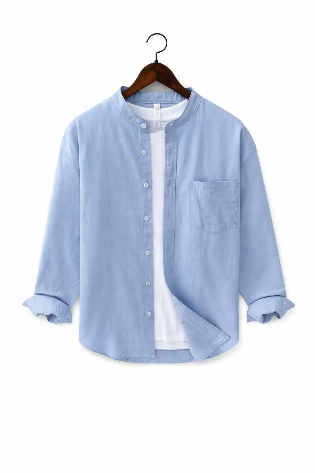 Men’s Linen Home Long Sleeve Button Shirt
