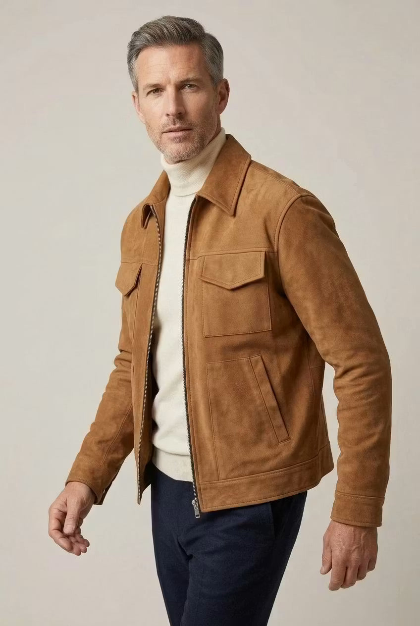 The Carrick Suede Utility Jacket