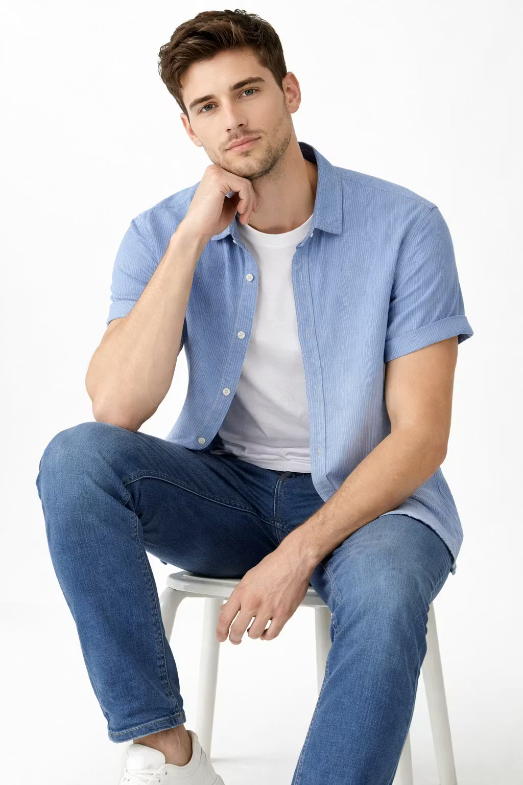 Riviera Textured Woven Button Shirt