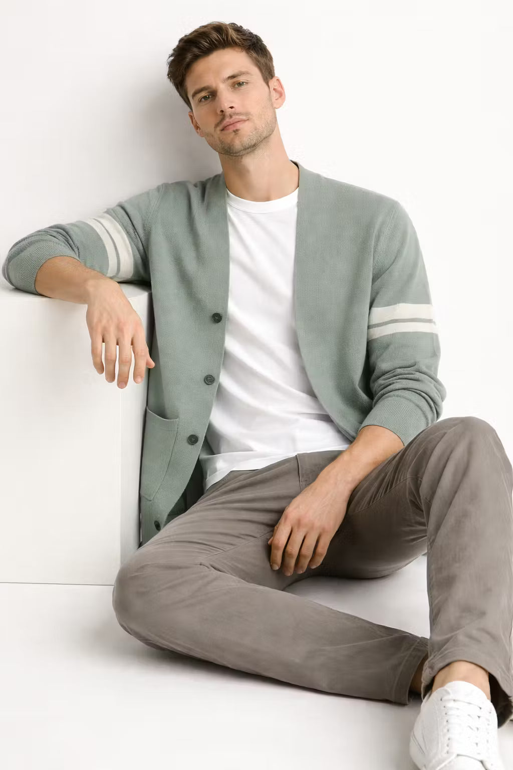 Open Knit Button Front Cardigan Sweater