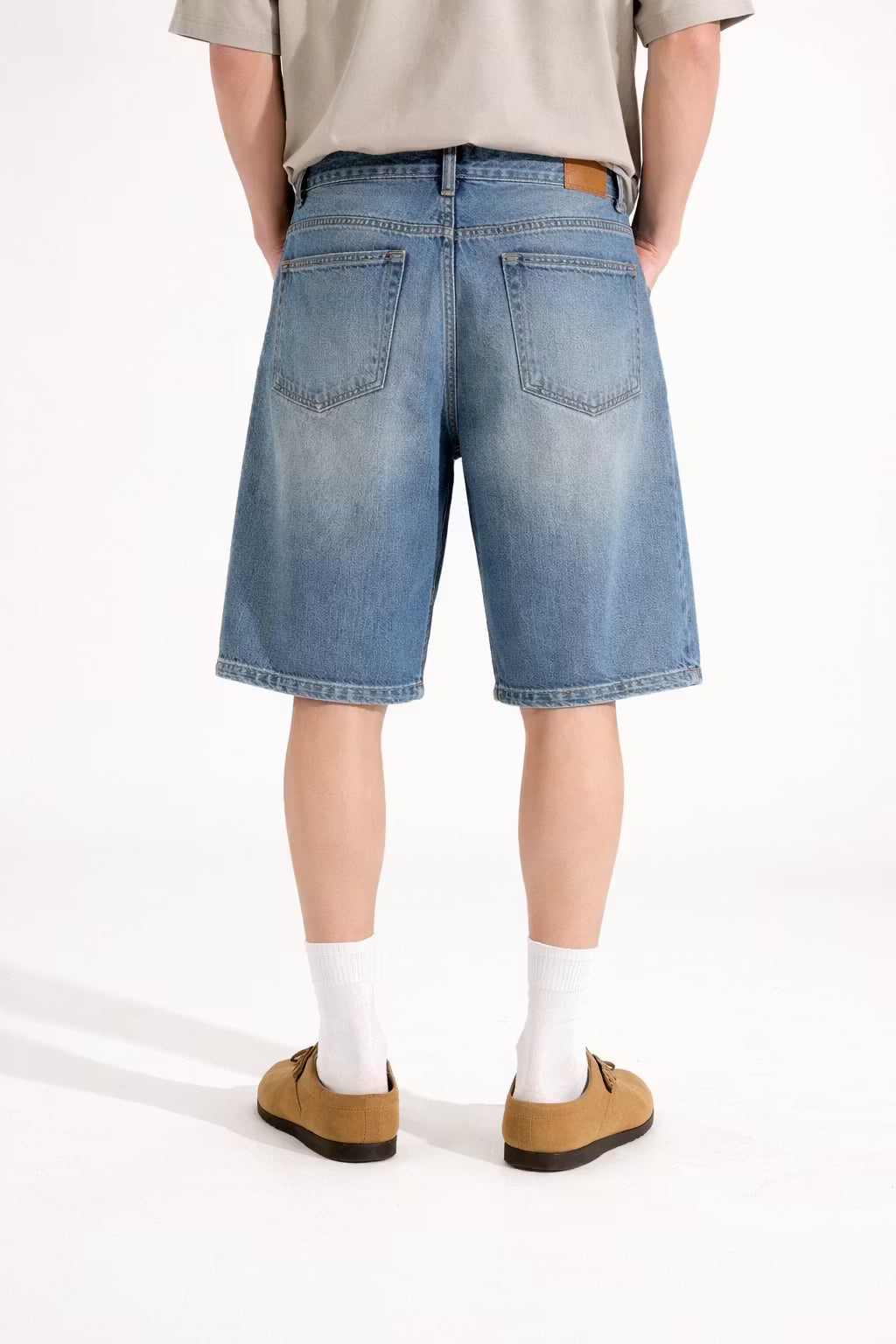 Vintage Wash Relaxed Denim Jorts