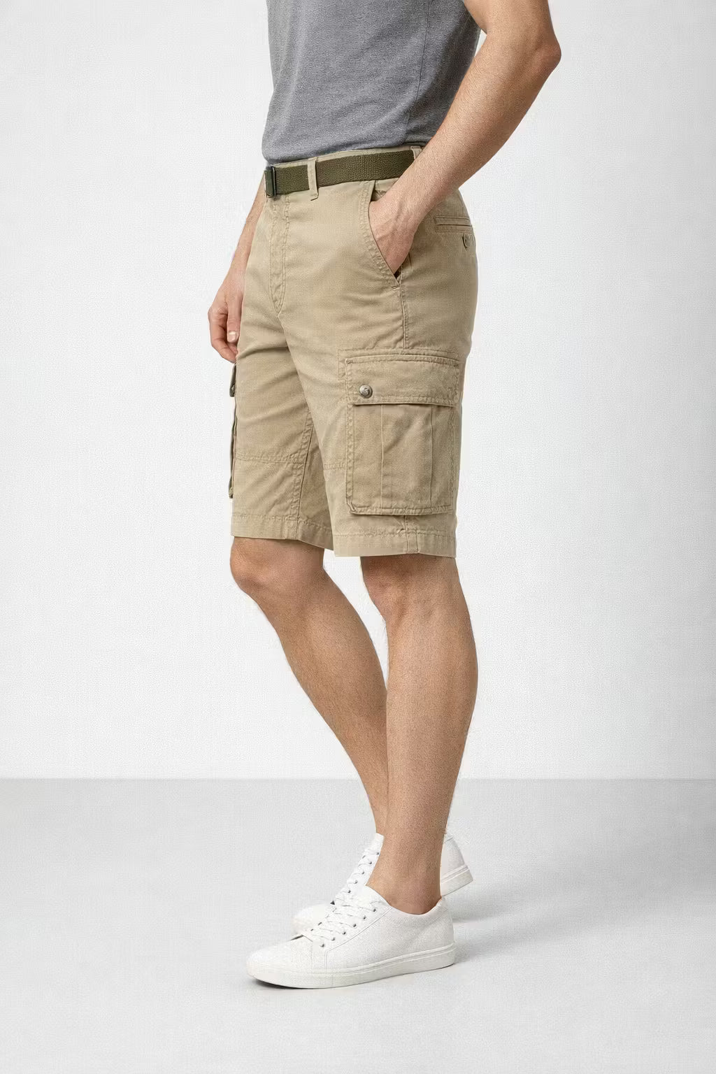 Utility Pocket Cotton Cargo Shorts