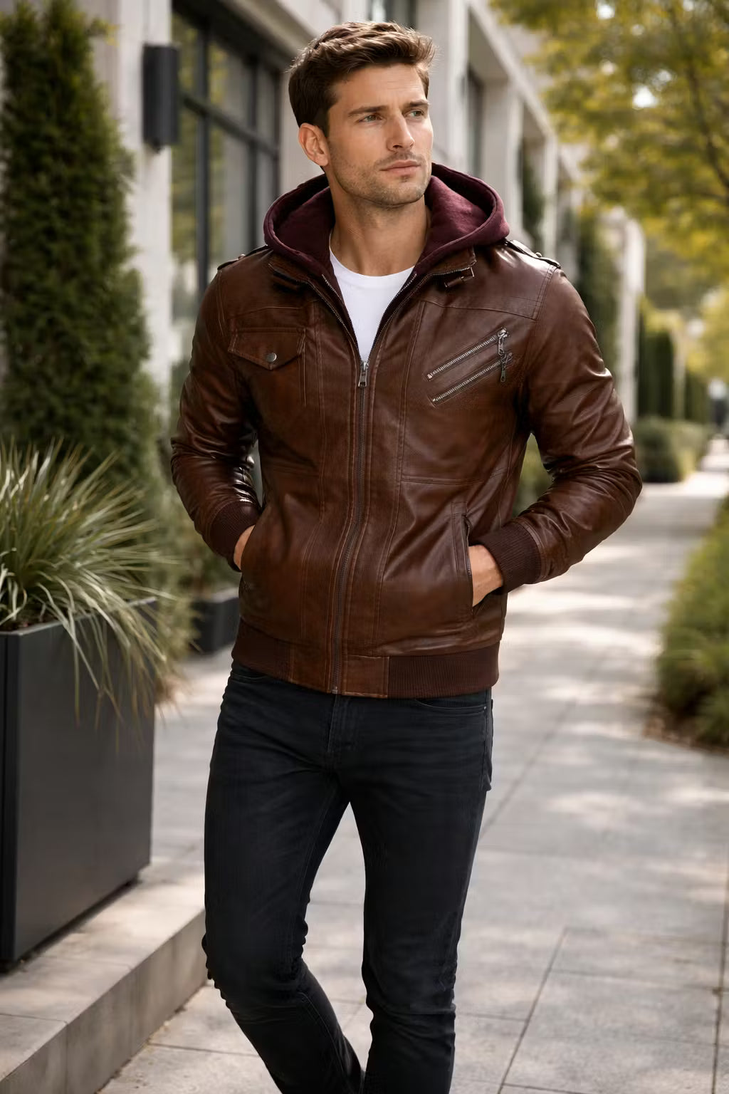 Ironwood Hooded Moto Jacket