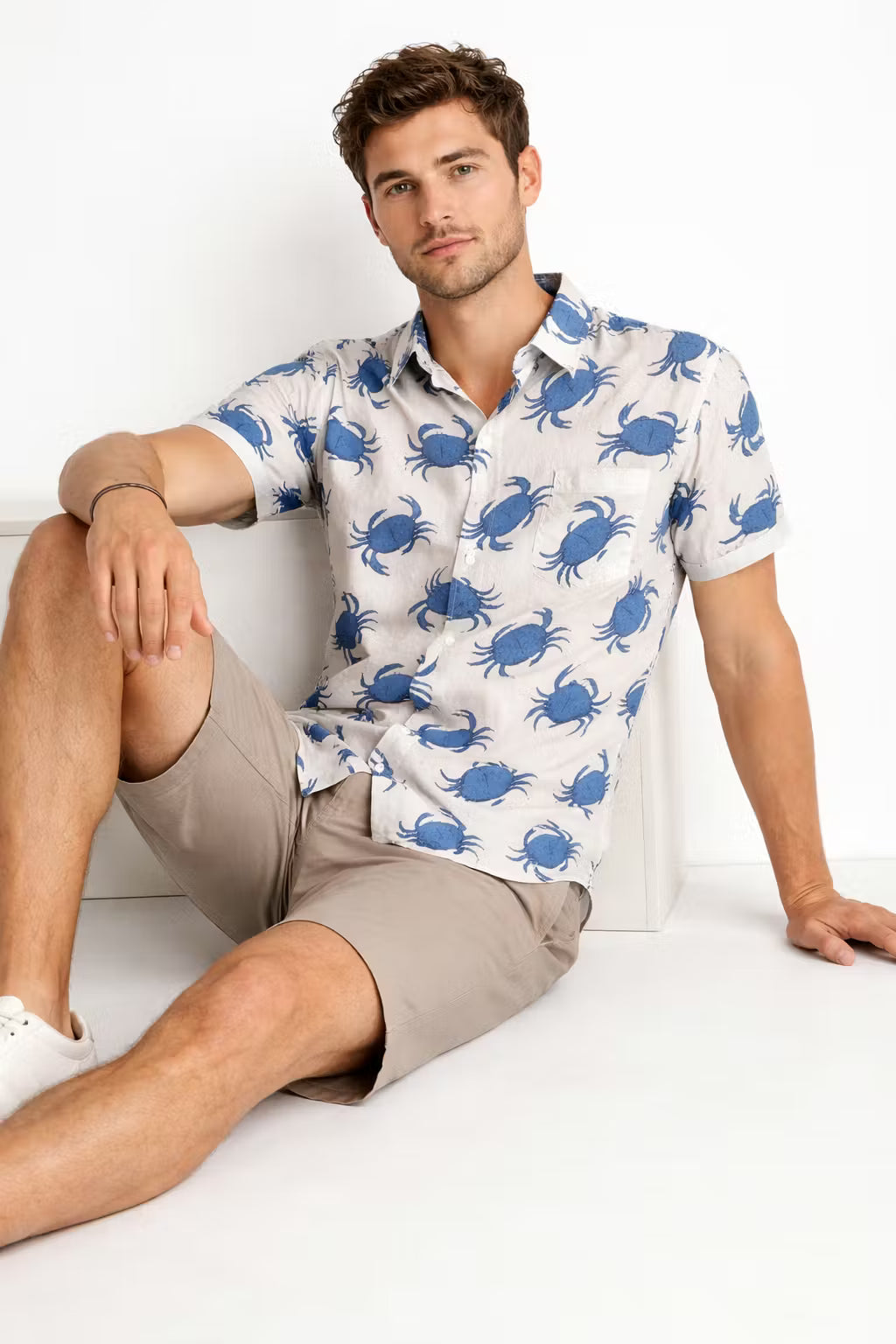 Nautica Crab Print Woven Shirt