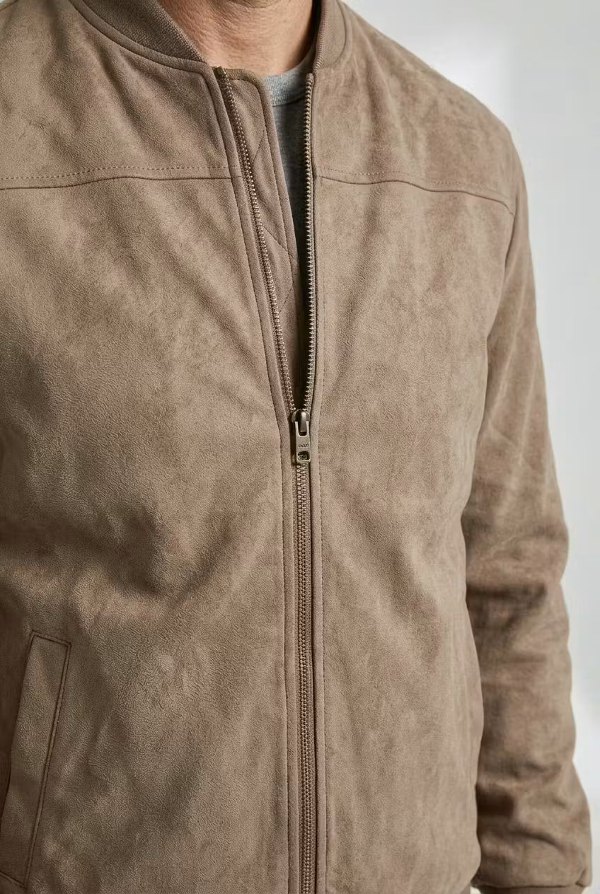Hudson Suede Bomber Jacket