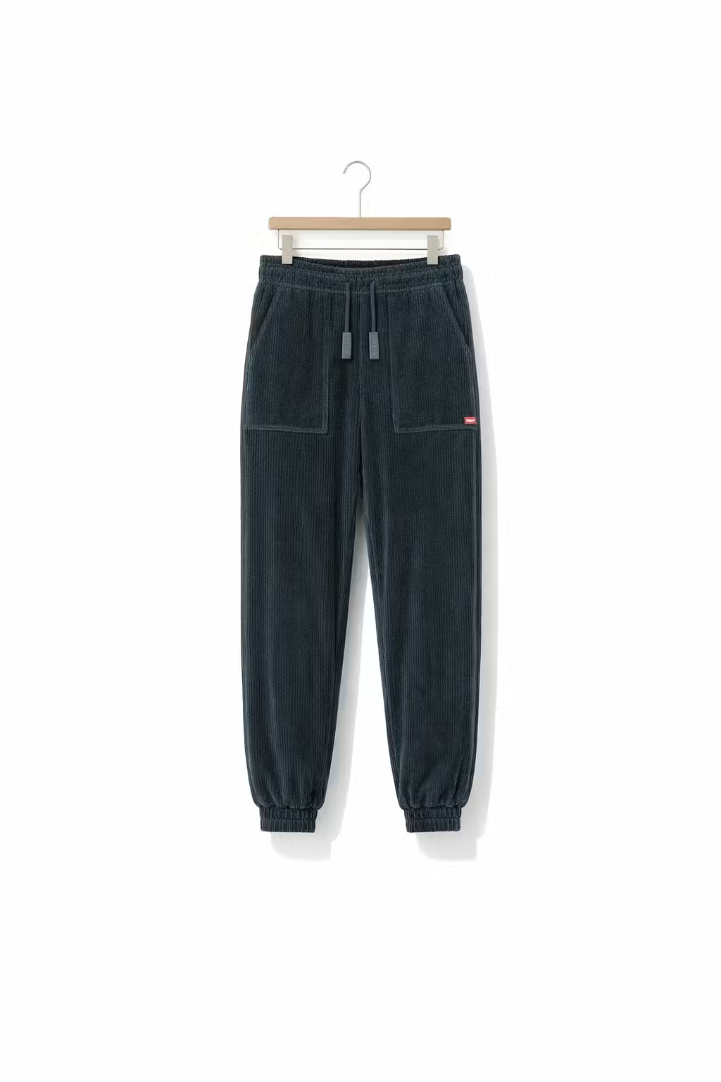 Rib Corduroy Drawstring Jogger Pants