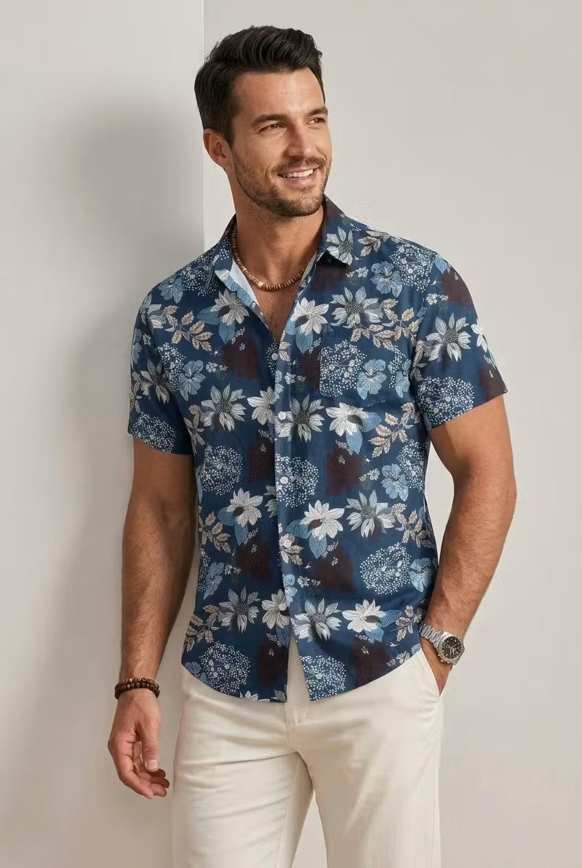 The Bluewater Floral Resort Shirt