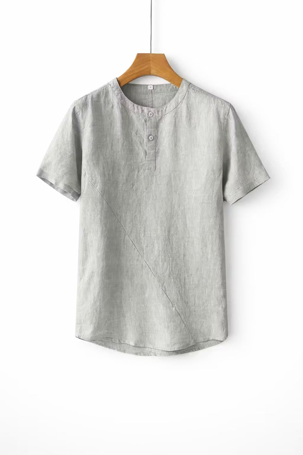 Men’s Linen Home Henley Shirt