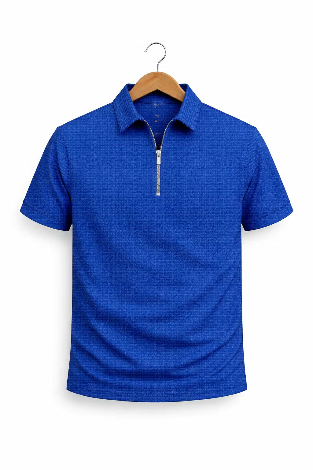 Easton Textured Zip Polo