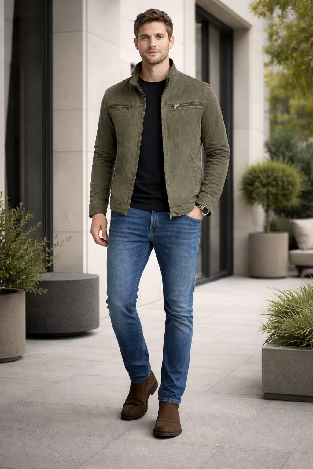 Atlas Cotton Zip Jacket
