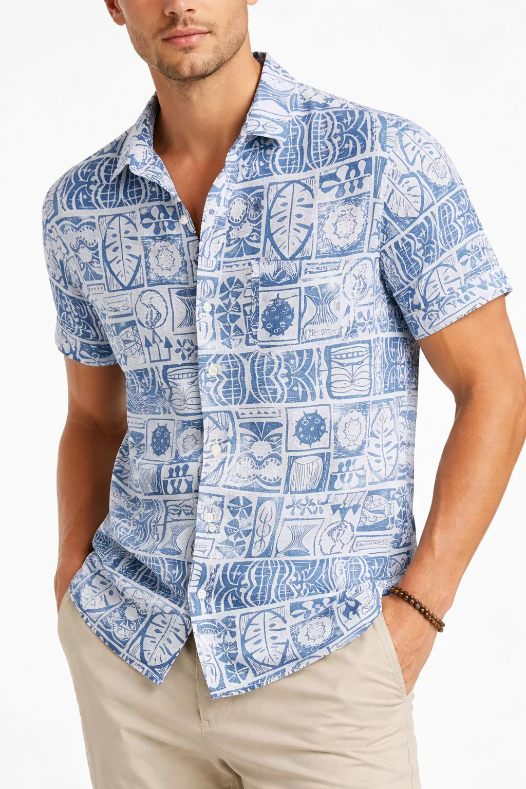 Aegean Mosaic Woven Print Shirt