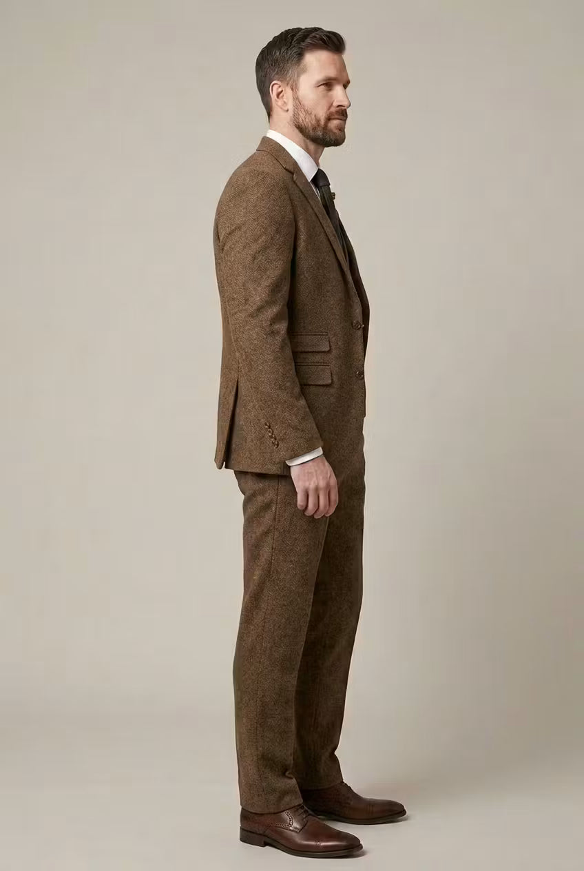 Ashford Three-Piece Textured Suit Set