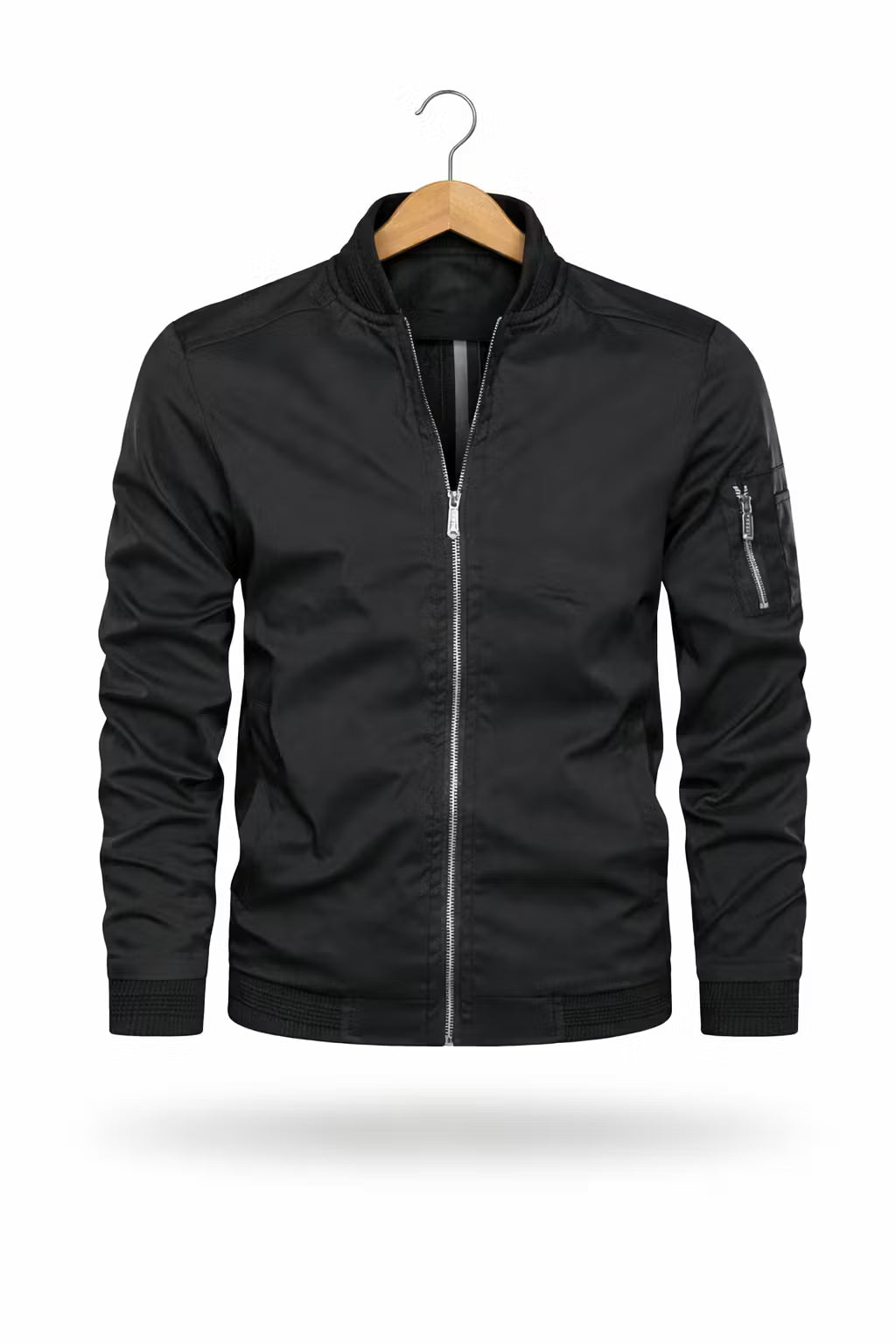 Structured Zip Bomber Jacket