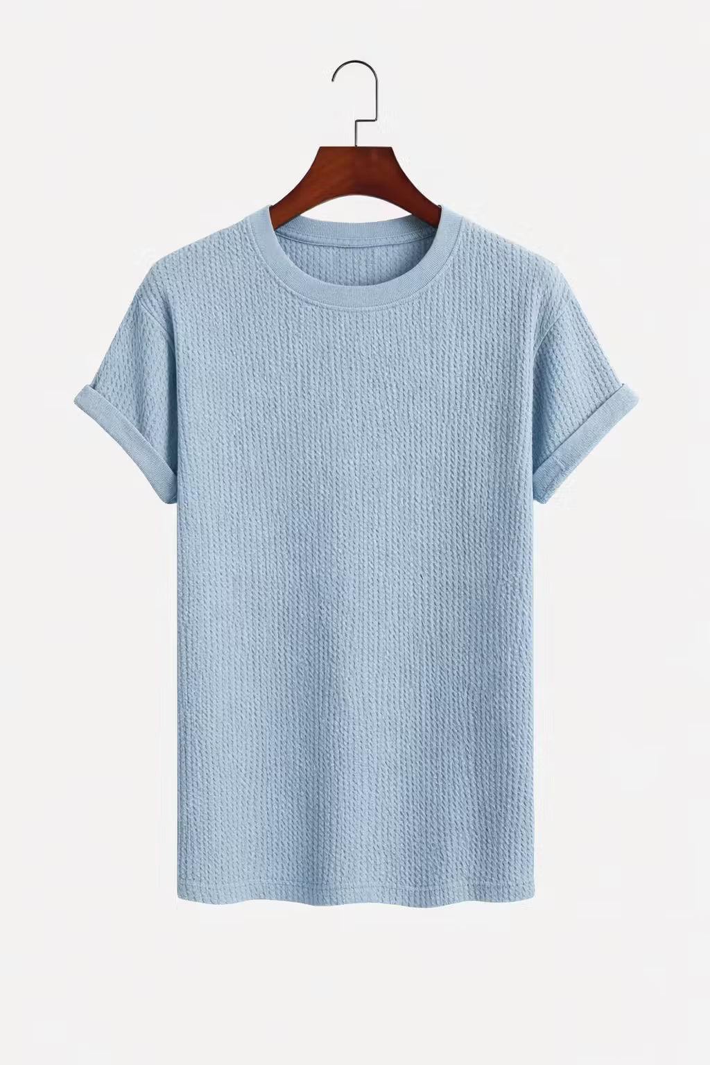 Textured Knit Crewneck Tee