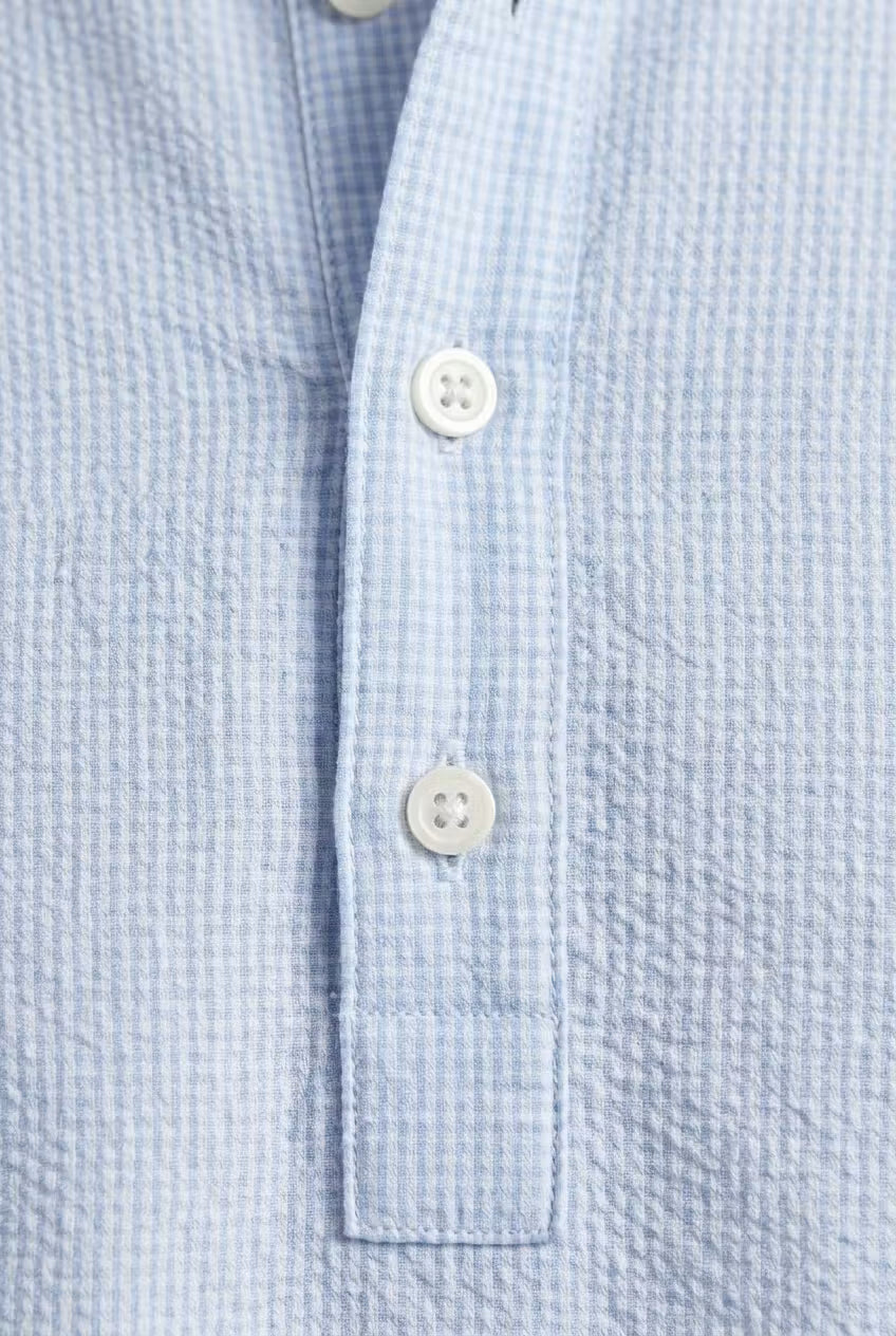 Marlow Textured Stand Collar Shirt