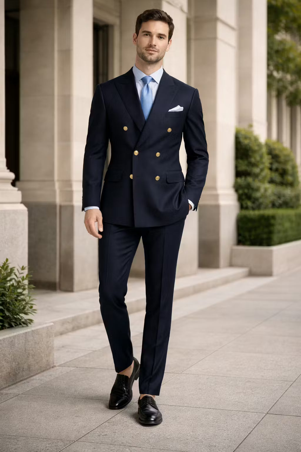 Men’s Navy Formal Suit With Jacket And Trousers