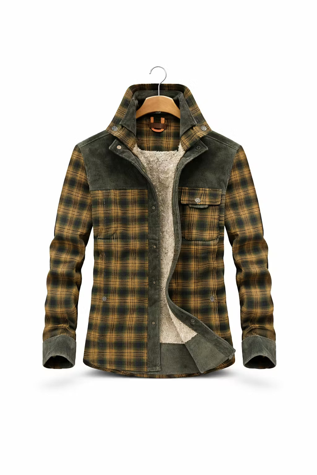 Men’s Plaid Button Jacket