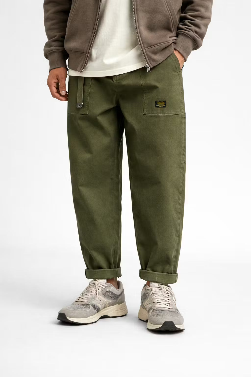 Relaxed Utility Straight-Leg Trousers