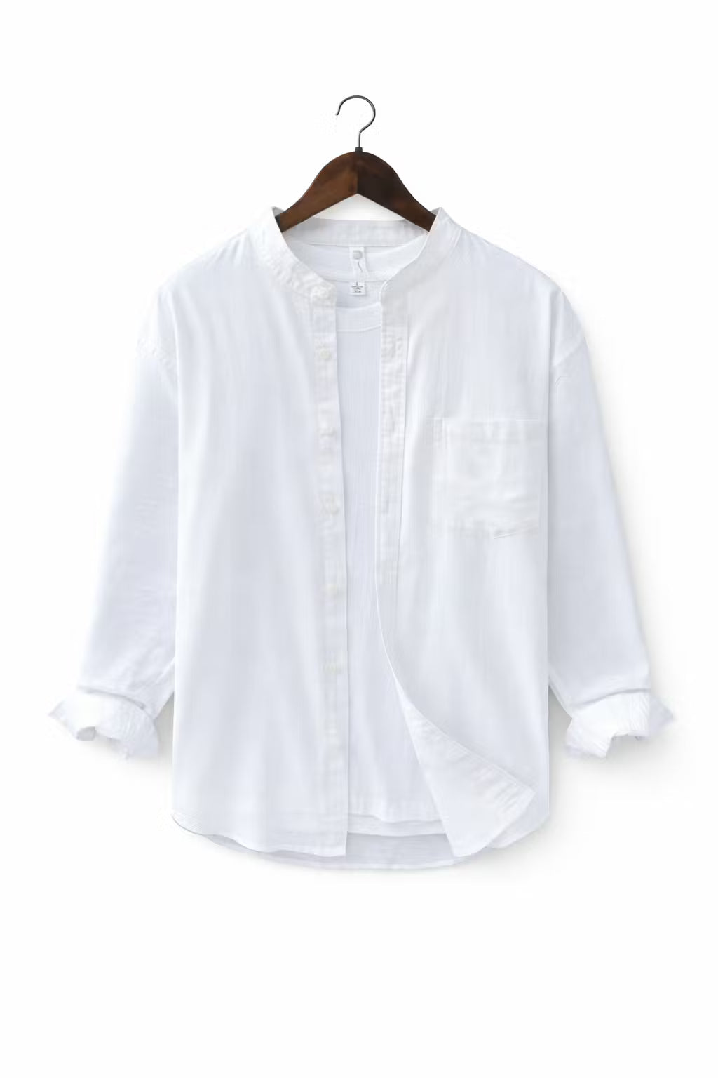 Men’s Linen Home Long Sleeve Button Shirt