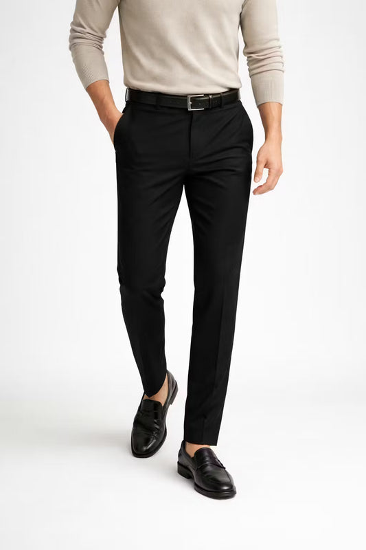 Tailored Straight-Leg Dress Trousers