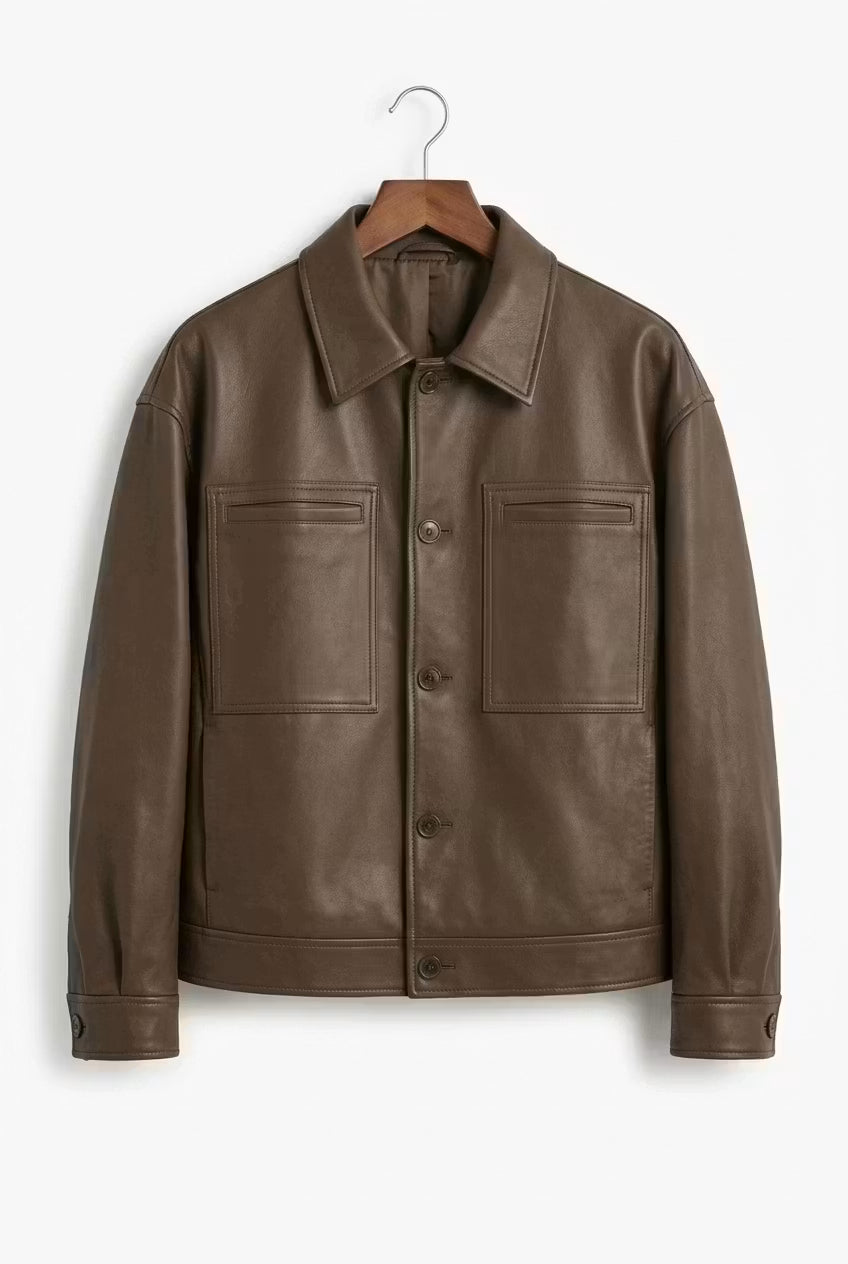 Mason Faux Leather Chore Jacket