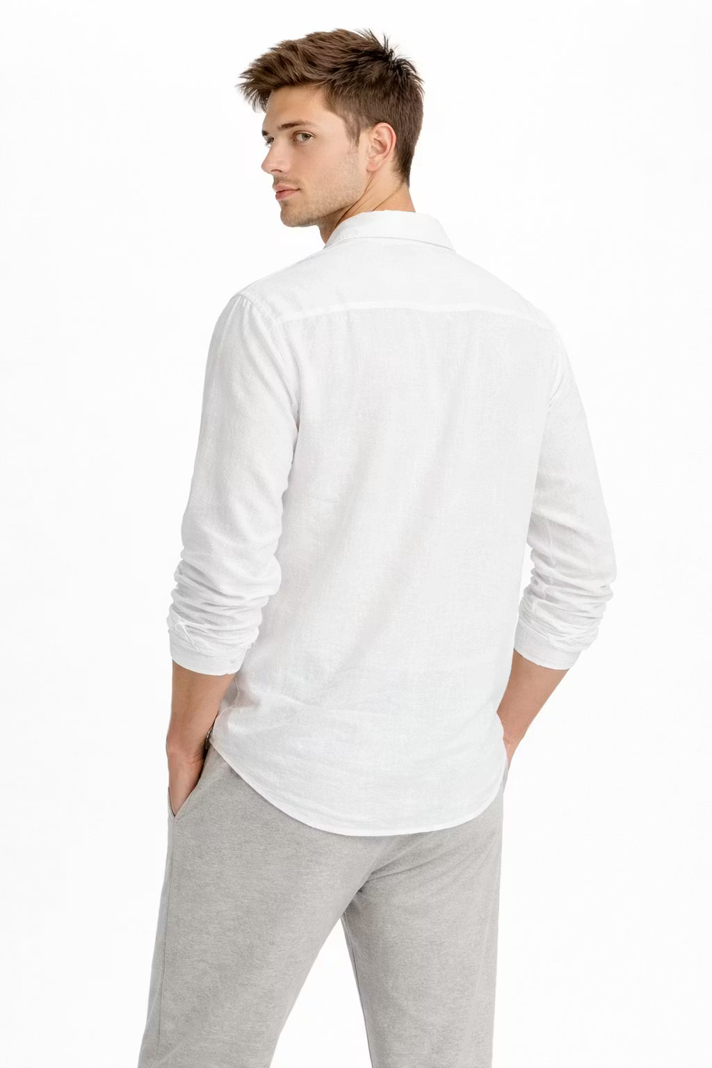 Men’s Cotton Home Long Sleeve Pullover Shirt