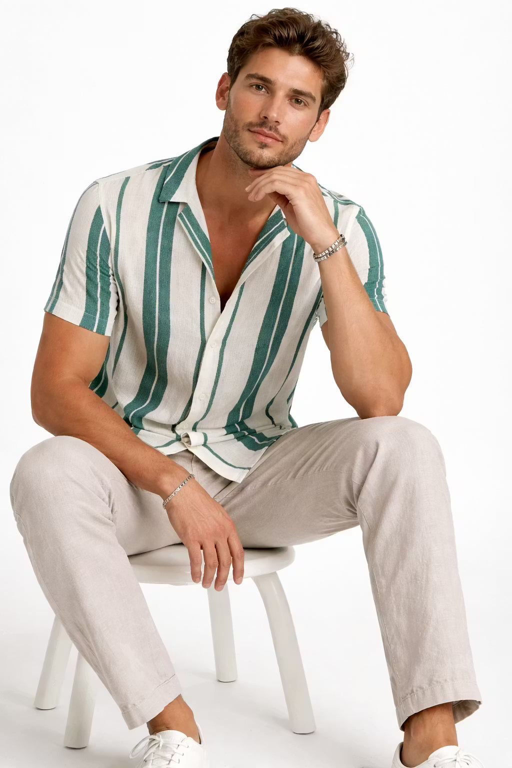 Amalfi Textured Stripe Woven Shirt