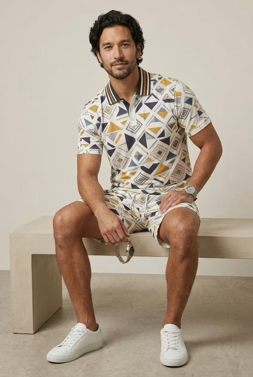 Monaco Geo Polo Set