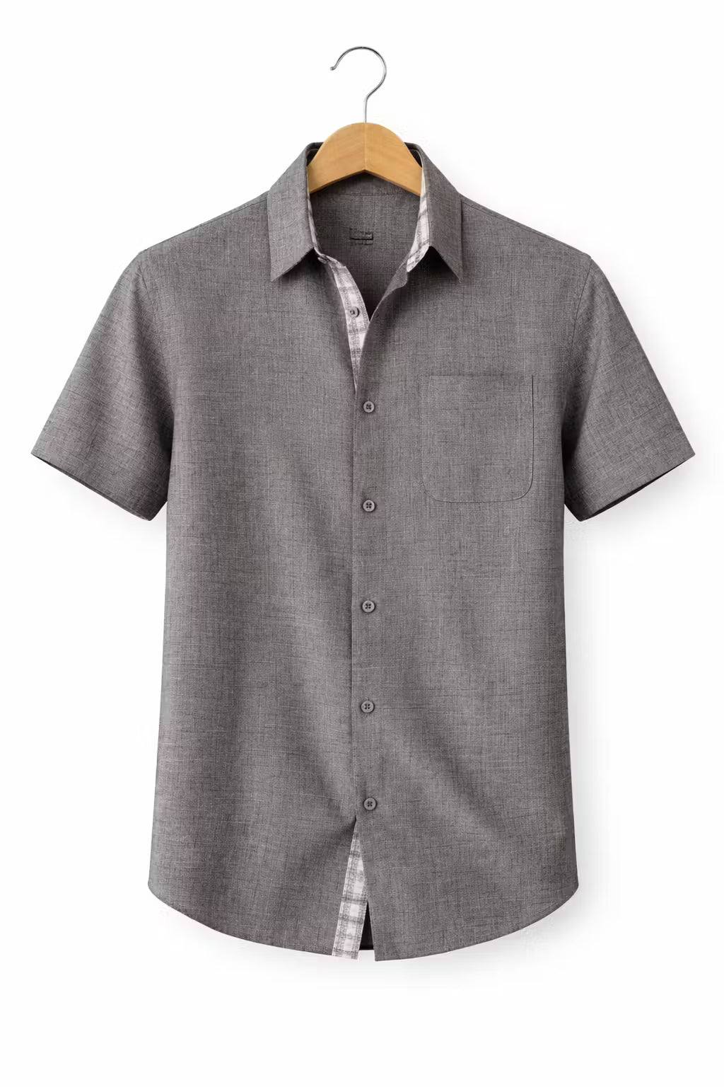 Textured Short Sleeve Button Shirt