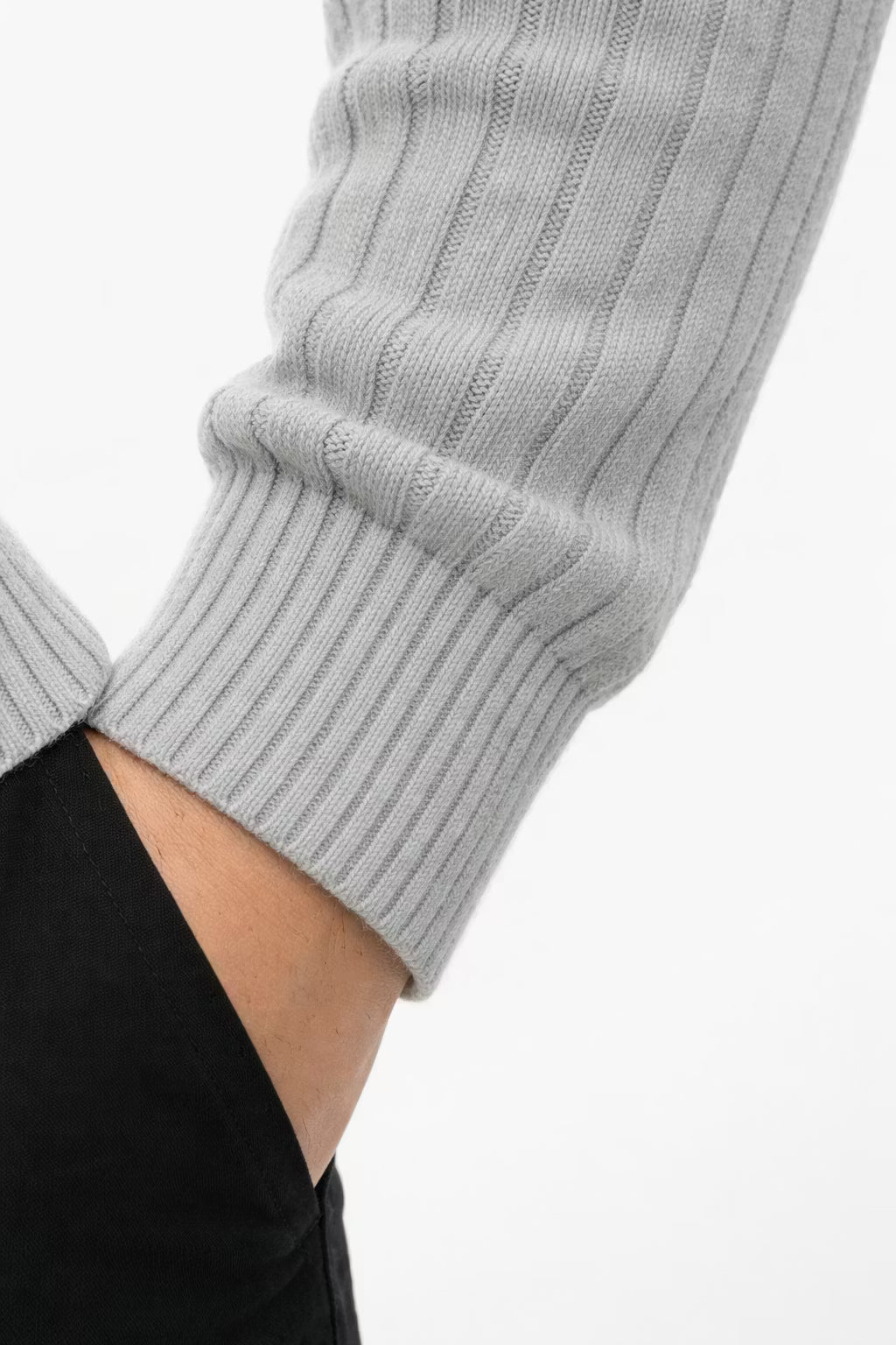 Men's Ribbed Zip Knit Cardigan