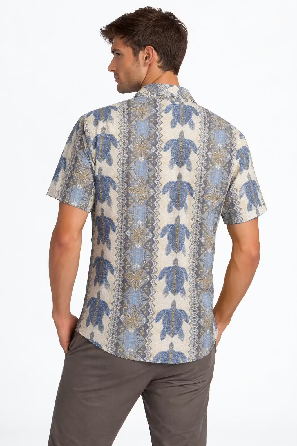 Pacific Tortoise Pattern Woven Shirt