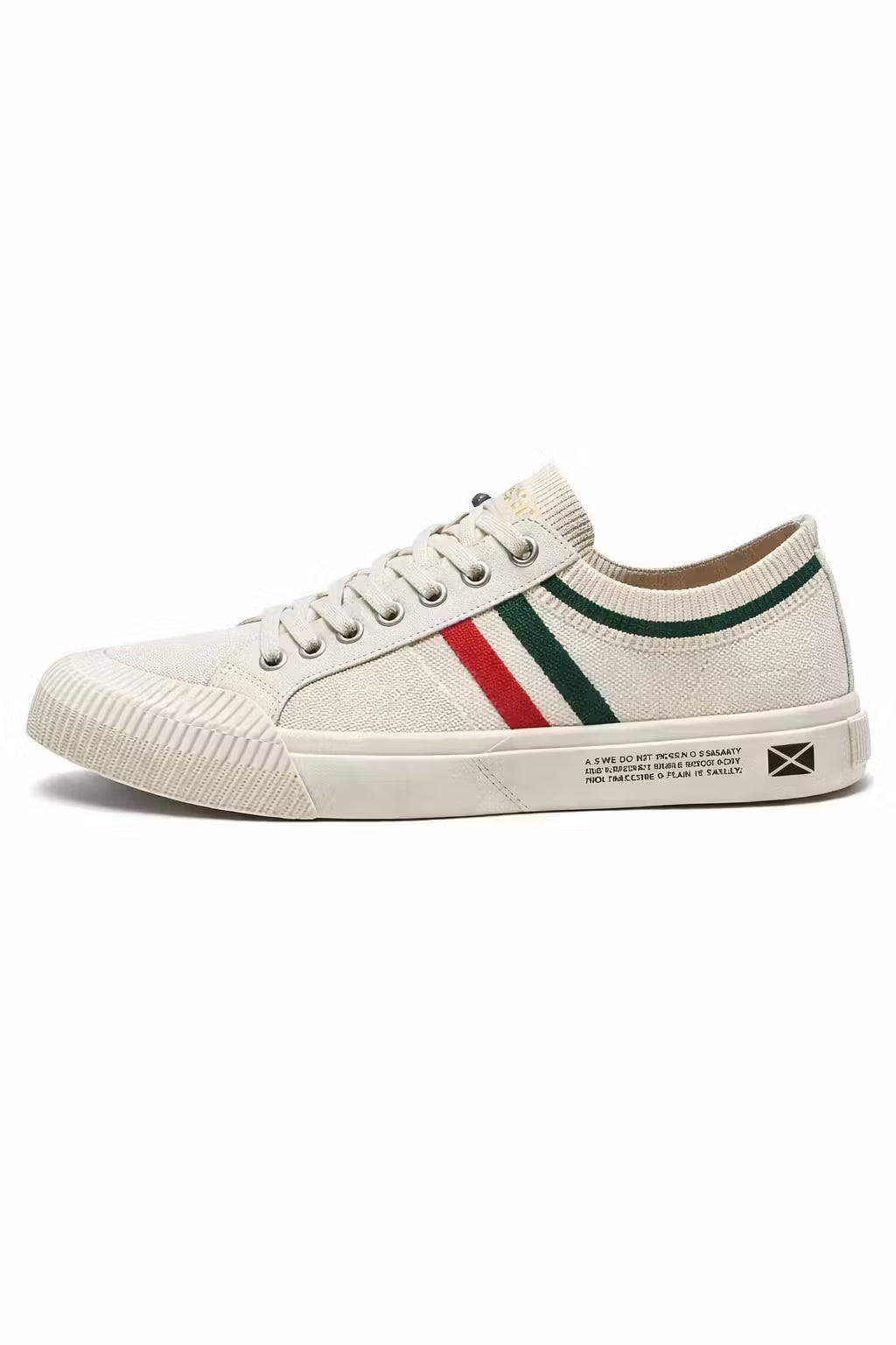 Italian Stripe Knit Lace-Up Trainers
