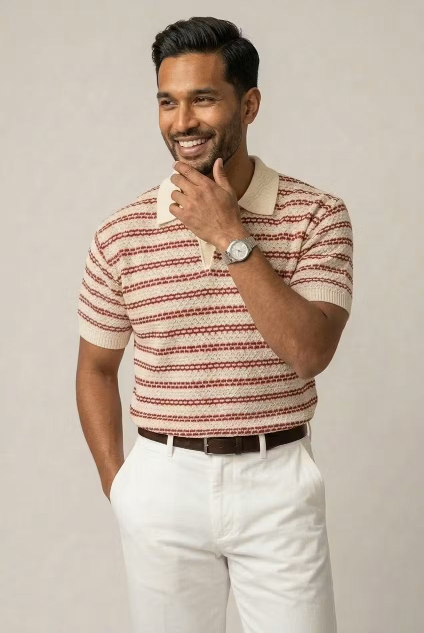 The Ashbourne Crochet Polo