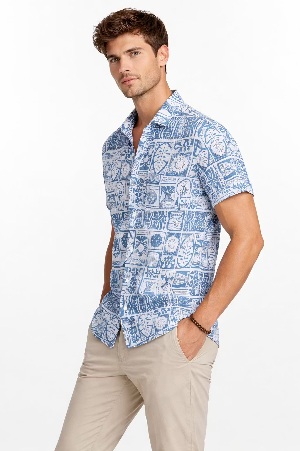Aegean Mosaic Woven Print Shirt