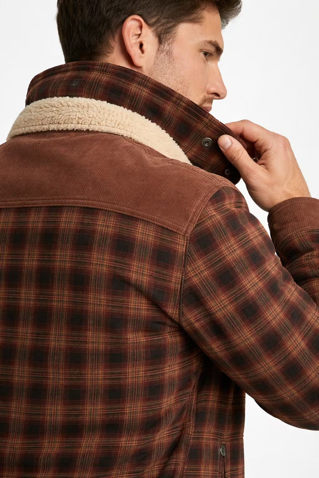 Men’s Plaid Button Jacket