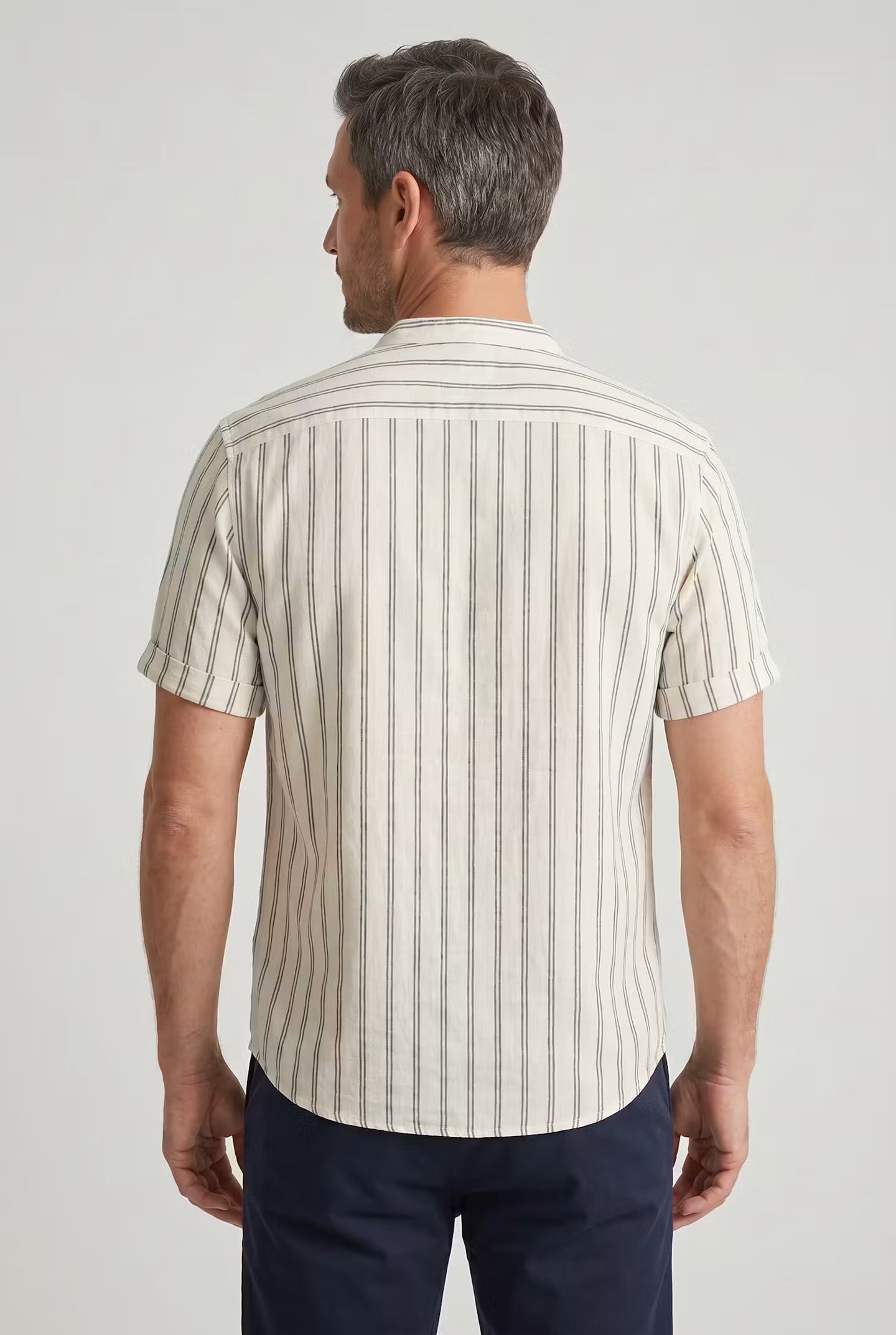 Alden Stripe Grand Collar Shirt