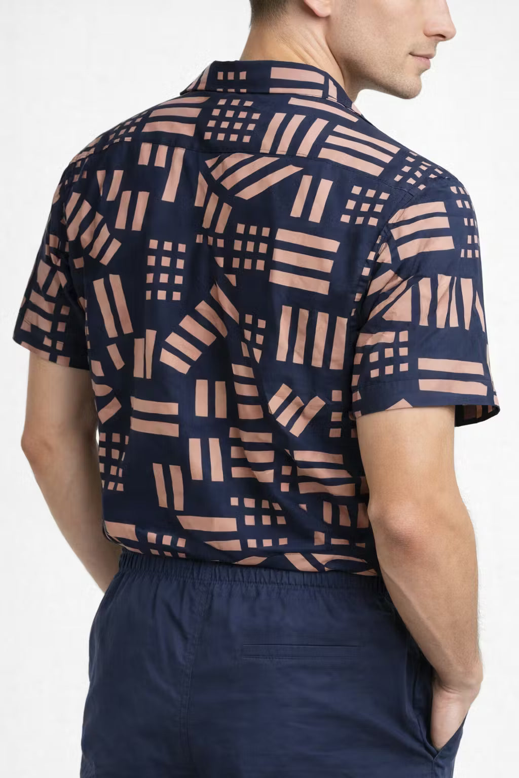 Geometric Print Shirt and Shorts Set
