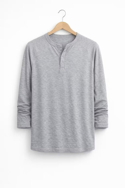 Huberto getextureerde henley trui