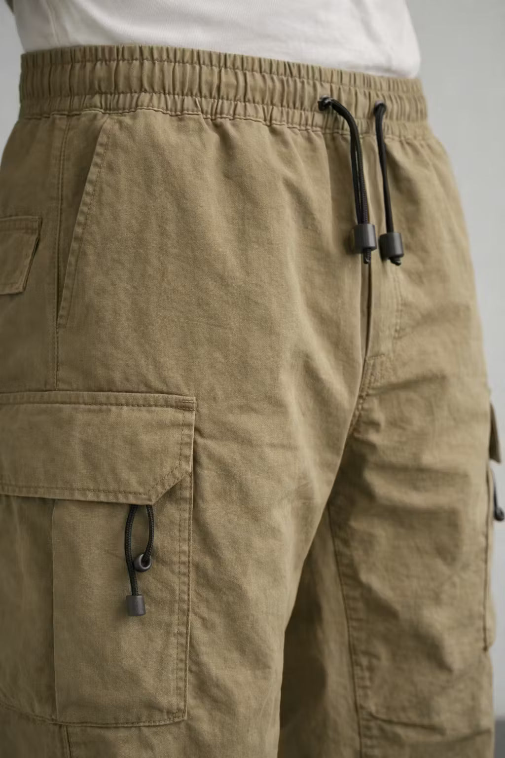 Utility Wide-Leg Cargo Trousers