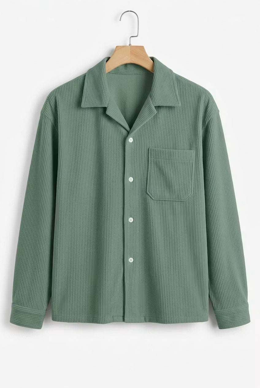 Brindle corduroy overhemd