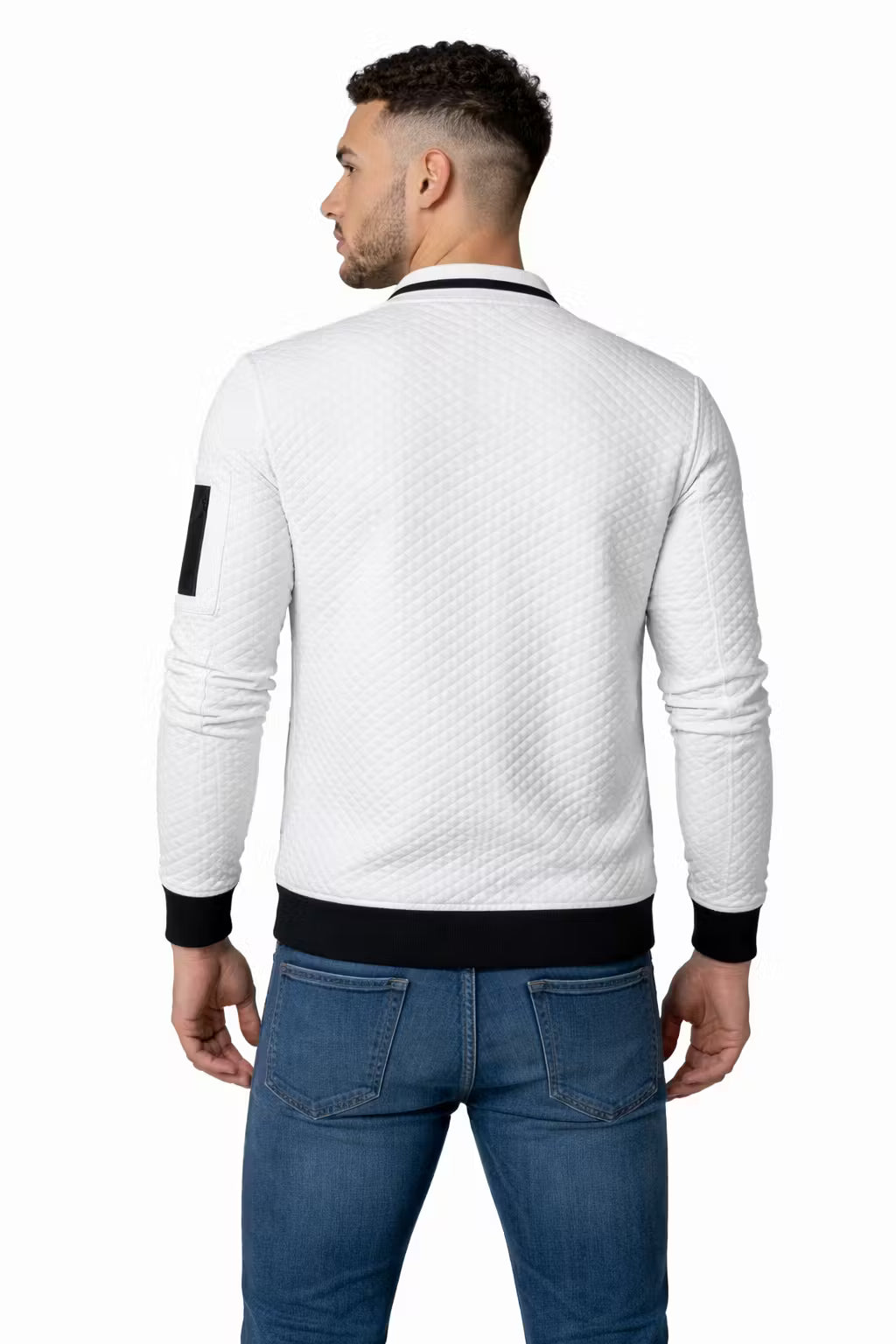 Men’s Textured Quilted Zip Jacket