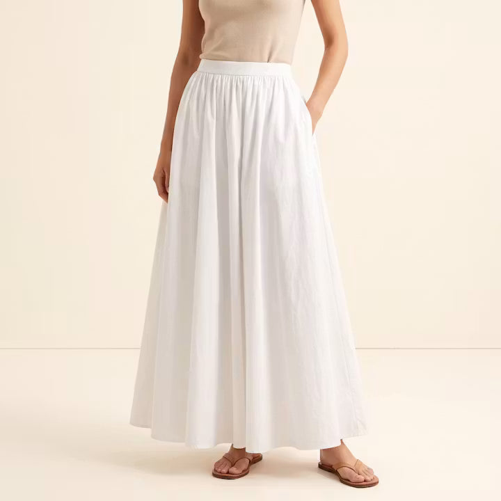 Aveline maxi-rok met plooien